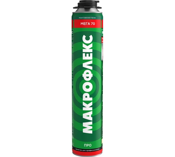 Изображение товара Пена монтажная МАКРОФЛЕКС МЕГА 70 ПРО, 880мл 3048185