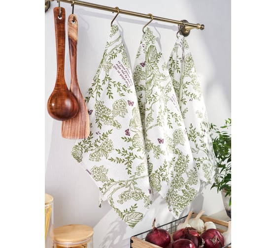 Изображение товара Набор полотенец Guten Morgen Вафельное полотно, Шекспир, 35x60 см, 3 шт. НПв-шек-35-60-3