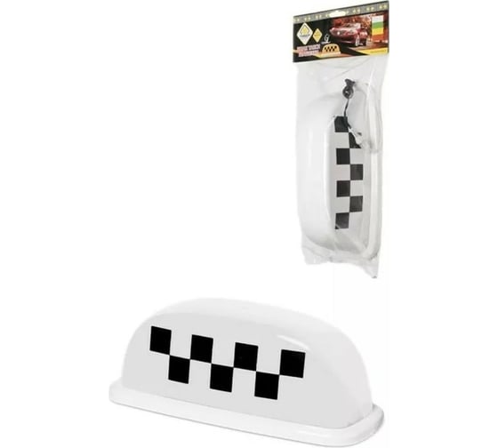 Изображение товара Знак ТАКСИ Special Шашечки, GL-375, с подсветкой, на 4 магнитах, белый, 12В 52451