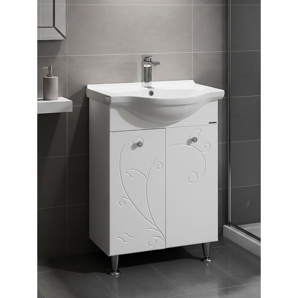 Изображение товара Тумба AQUATON ЛИАНА 60 с двумя створками, системой хранения и доводчиком