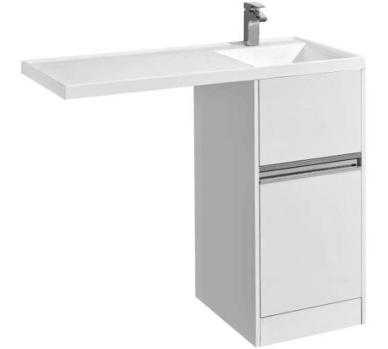 Изображение товара Тумба под стиральную машинку AQUATON Лондри 40, Раковина Лондри 105 белая 00056756