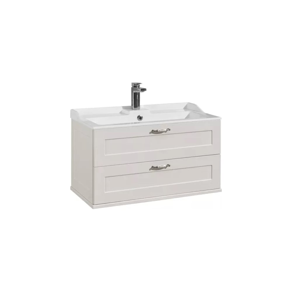 Изображение товара Тумба-умывальник AQUATON Леон 80 Дуб белый с ящиками