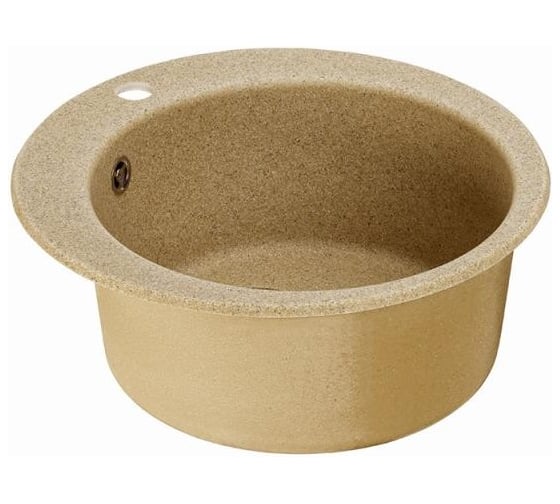 Изображение товара Кухонная Мойка AQUATON Иверия Кругл. 480мм.Песочная аналог тем беж NEW 00040611 1A711032IV220