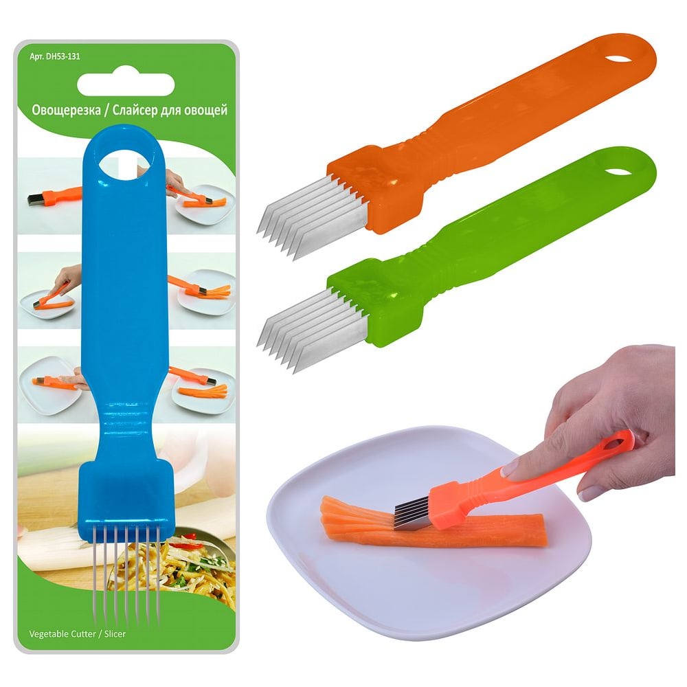 Изображение товара Овощерезка-слайсер для овощей МУЛЬТИДОМ DH53-131 компактная и легкая