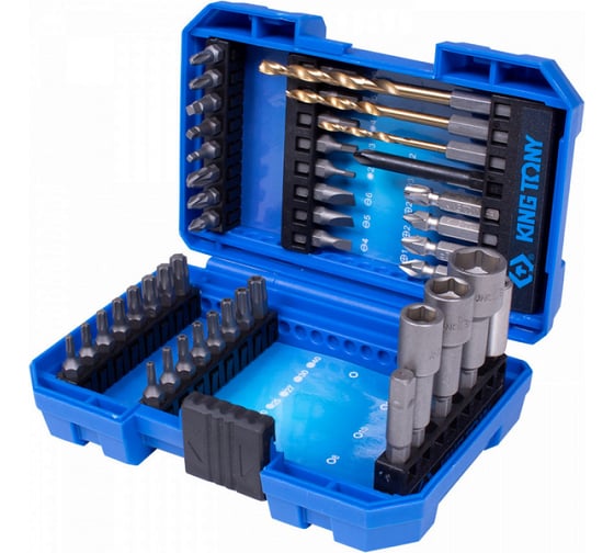 Изображение товара Набор 45 предметов для шуруповерта KING TONY 1045MR