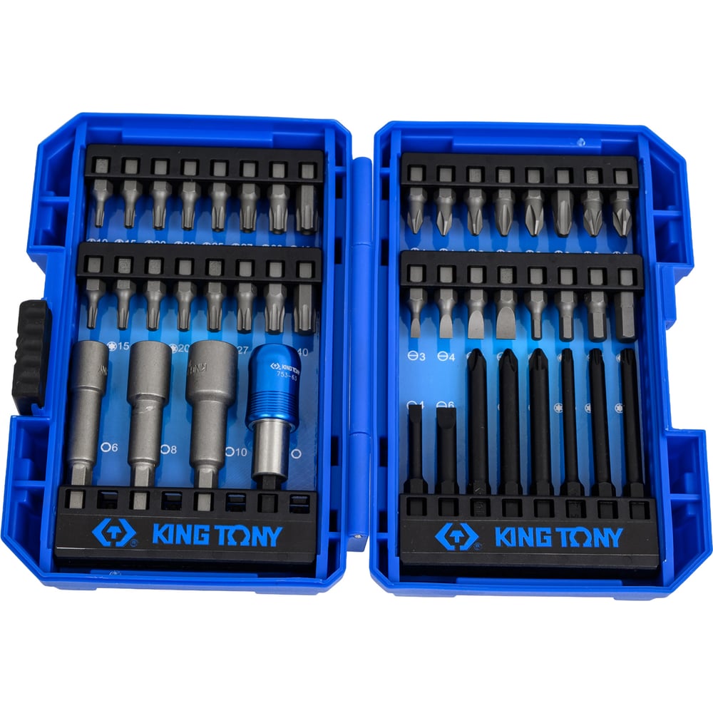 Изображение товара Набор бит для шуруповерта 44 предмета KING TONY 1044MR профессиональный комплект