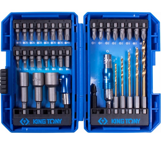 Изображение товара Набор 35 предметов для шуруповерта KING TONY 1035MR