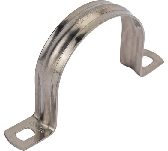 Изображение товара Металлическая двухлапковая скоба FORTISFLEX СМД INOX 48-50 мм 80985