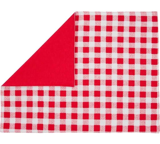Изображение товара Набор подставок (салфеток) под приборы Guten Morgen Рогожка, Клетка красная, комби (35x45 см (2 шт.)) СС-Клк -35-45-2
