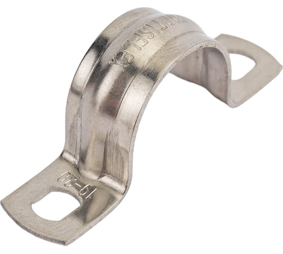 Изображение товара Металлическая двухлапковая скоба FORTISFLEX СМД INOX 19-20 мм 80135