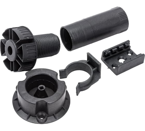 Изображение товара Цокольная ножка Tech-Krep/Zitar Н120 115-135 мм, черная, комплект 2 штуки, с 1 клипсой 129971