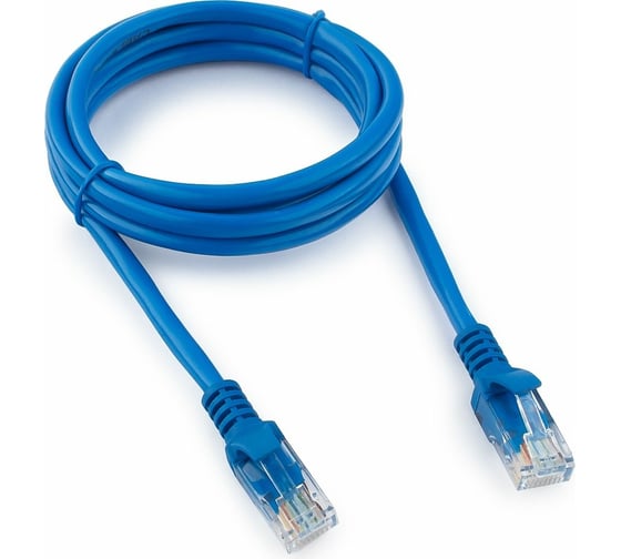 Изображение товара Патч-корд Cablexpert UTP, категория 5e, 1.5м, литой, многожильный PP12-1.5M/B