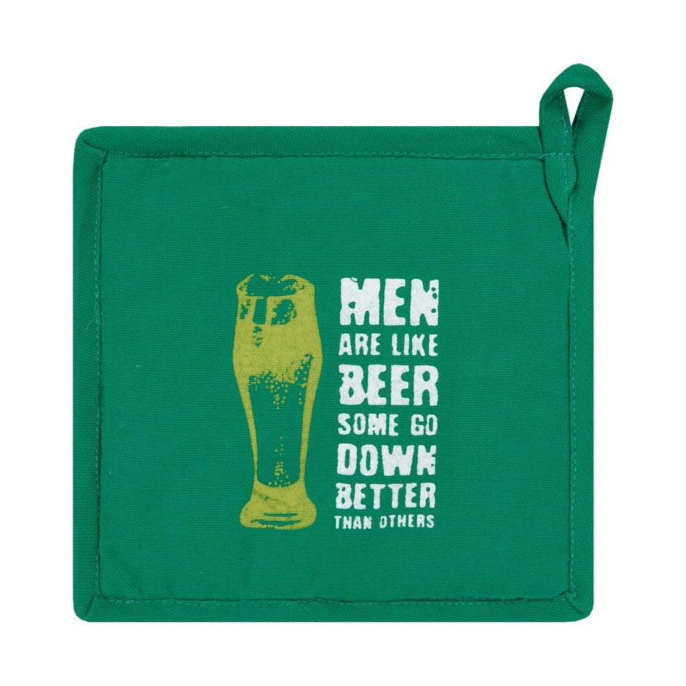 Изображение товара Прихватка для мужчин Guten Morgen 20x20 см рогожка зеленая