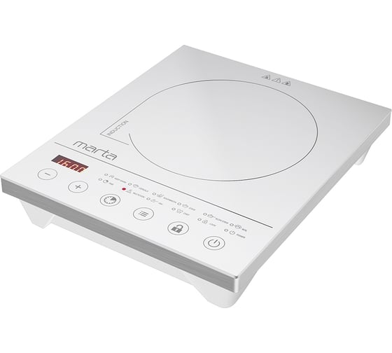 Изображение товара Электрическая индукционная безимпульсная плитка MARTA MT-4216 белый жемчуг 40830