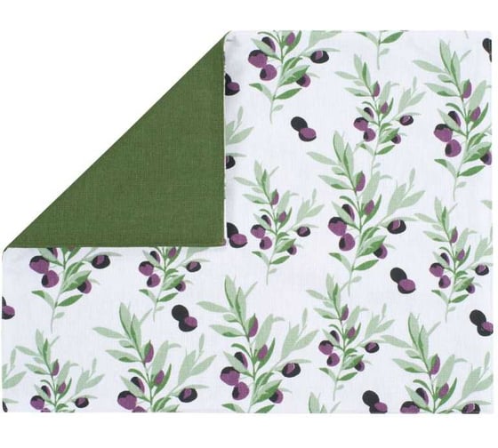 Изображение товара Набор подставок (салфеток) под приборы Guten Morgen Рогожка, Маслины, комби (35x45 см (2 шт.)) СС-МС-35-45-2