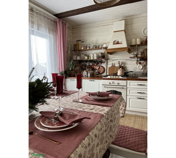 Изображение товара Набор подставок (салфеток) под приборы Guten Morgen Рогожка, Цвет: Коричневый (35x45 см (2 шт.)) СС-КОР-35-45-2