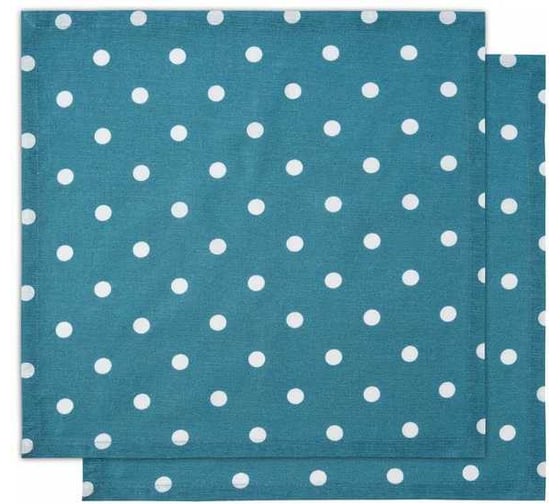 Изображение товара Набор салфеток сервировочных Guten Morgen Рогожка, Горох голубой, наб. (40x40 см (2 шт.)) СС-ГГ-40-40-2