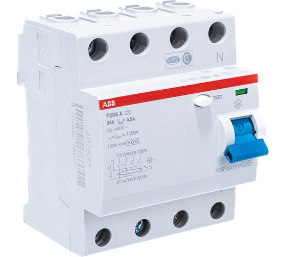 Изображение товара Выключатель дифференциального тока ABB F204 A-25/0,3 4 модуля, 2CSF204101R3250
