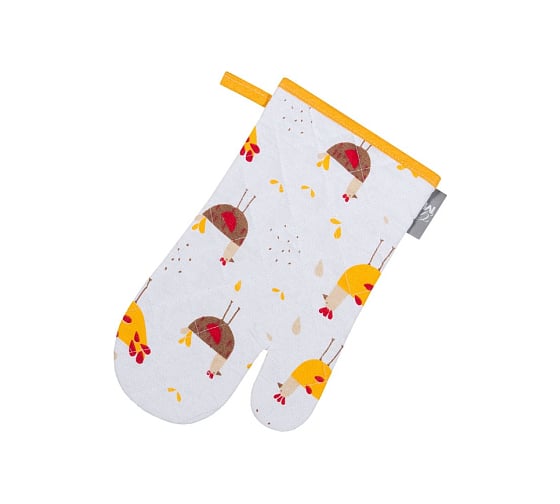 Изображение товара Варежка-прихватка Guten Morgen рогожка, Курочки, набор, 18x30 см ВР-Кур-18х30