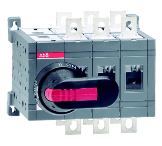 Изображение товара Рубильник ABB OT200E03C реверсивный, 3 полюса, без рукоятки 1SCA022764R2920