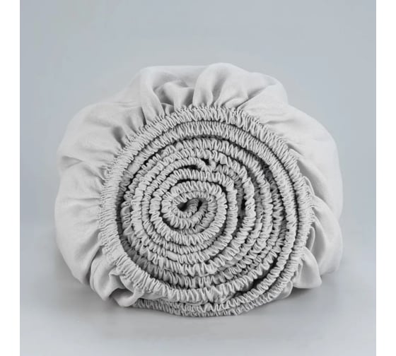 Изображение товара Простыня на резинке Guten Morgen поплин, гладкокрашенный, Серый, 160x200 см ППрПС-14-4105-160-200