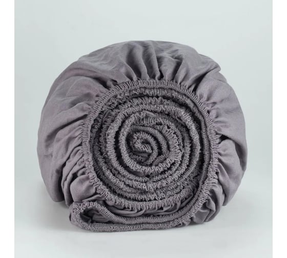 Изображение товара Простыня на резинке Guten Morgen поплин, гладкокрашенный, Темно-серый, 160x200 см ППрПТС-17-0000-160-200