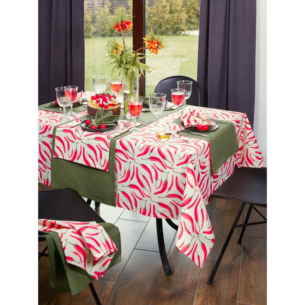 Изображение товара Скатерть Guten Morgen Рогожка Перчик 140x150 см современная повседневная