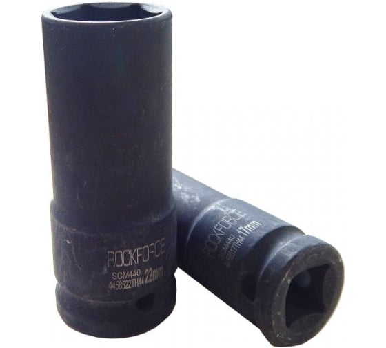 Изображение товара Головка ударная глубокая тонкостенная 22 мм, 6 гр., 1/2"DR Rockforce RF-4458522TH44(25935)