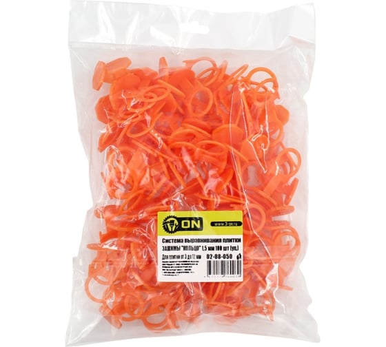Изображение товара Система выравнивания плитки Зажим Кольцо 1.5 мм, 100 шт On 02-08-050