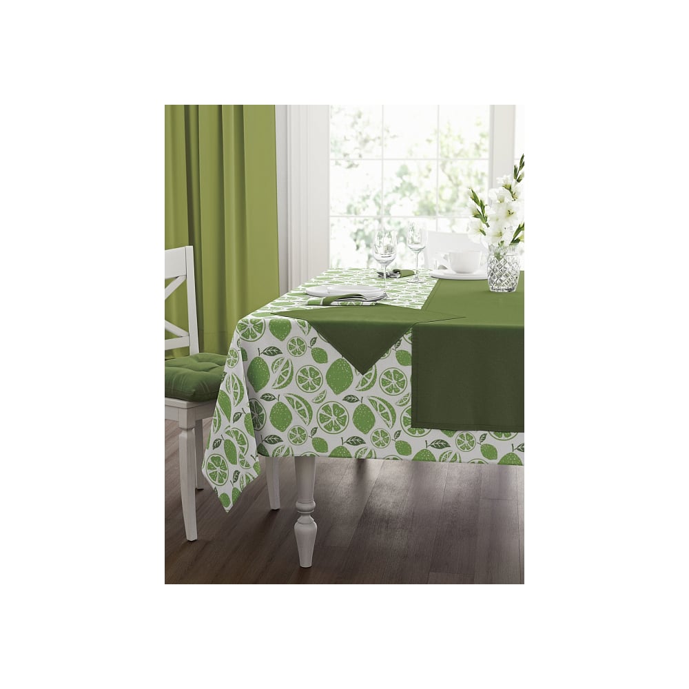 Изображение товара Кухонный набор скатерть и салфетки Мохито 110x140 см и 40x40 см рогожка