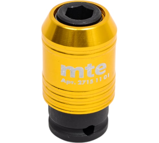Изображение товара Держатель бит 1/4" с зажимным патроном, приводной квадрат 1/4" MTE 271511 01