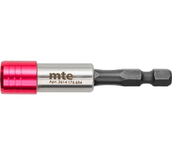 Изображение товара Магнитный держатель для бит с быстрозажимным патроном 1/4", 65 мм MTE 2614176634