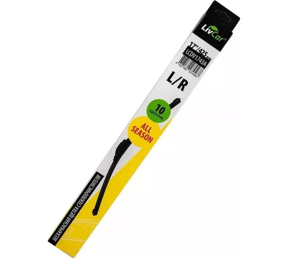 Изображение товара Щетка стеклоочистителя LIVCAR WIPER ALL SEASON бескаркасная всесезонная 17"/430 мм LCDV1743A