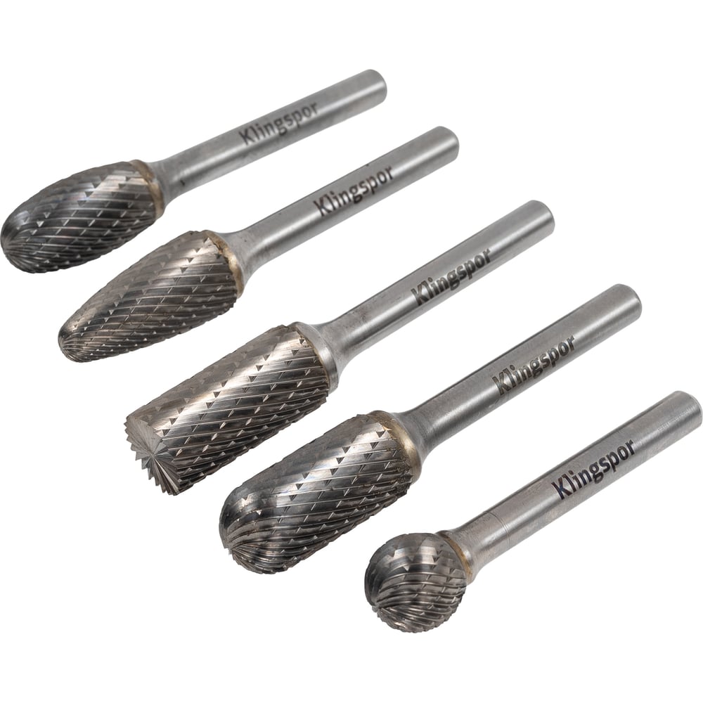 Изображение товара Набор борфрез с крестообразными зубьями Klingspor 5 шт для металла и дерева