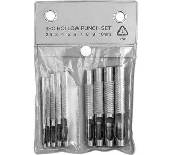 Изображение товара Набор пробойников для кожи TOYA  9 предметов 2,5-10мм 76705