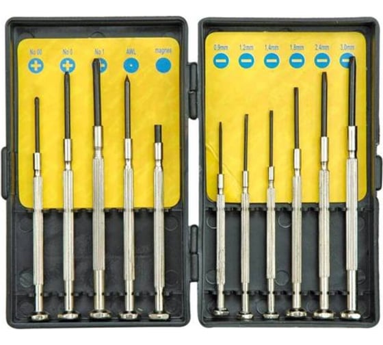 Изображение товара Набор отверток 11 предметов для прецизионных работ TOYA  64330