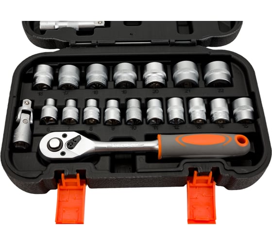 Изображение товара Набор инструментов STHOR 3/8 22 предмета пластиковый кейс 58661