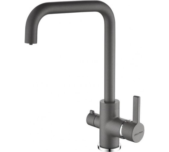 Изображение товара Смеситель для кухни Paulmark LOGAS, серый металлик,  Lo213021-GRM