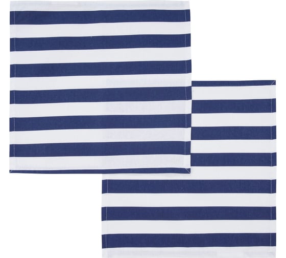 Изображение товара Набор салфеток сервировочных Guten Morgen рогожка, Полоска синяя, наб., 40x40 см, 2 шт. СС-полсн-40-40-2