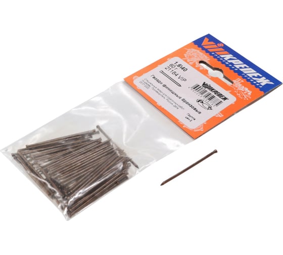 Изображение товара Финишные гвозди VIPкрепеж бронзовые 1,6х40 60 шт 21184 VIP