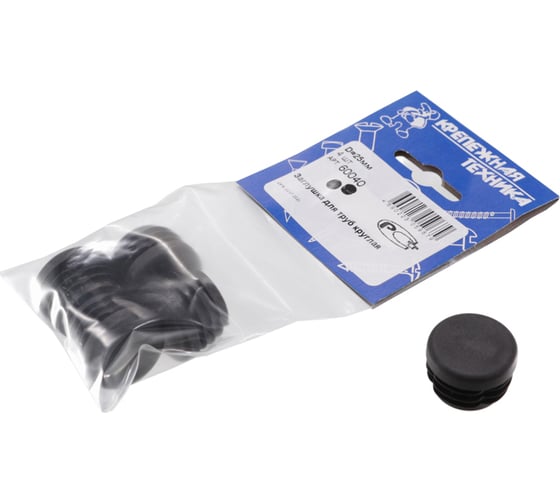 Изображение товара Круглая заглушка для труб крепежная техника D25 мм 4 шт 60040