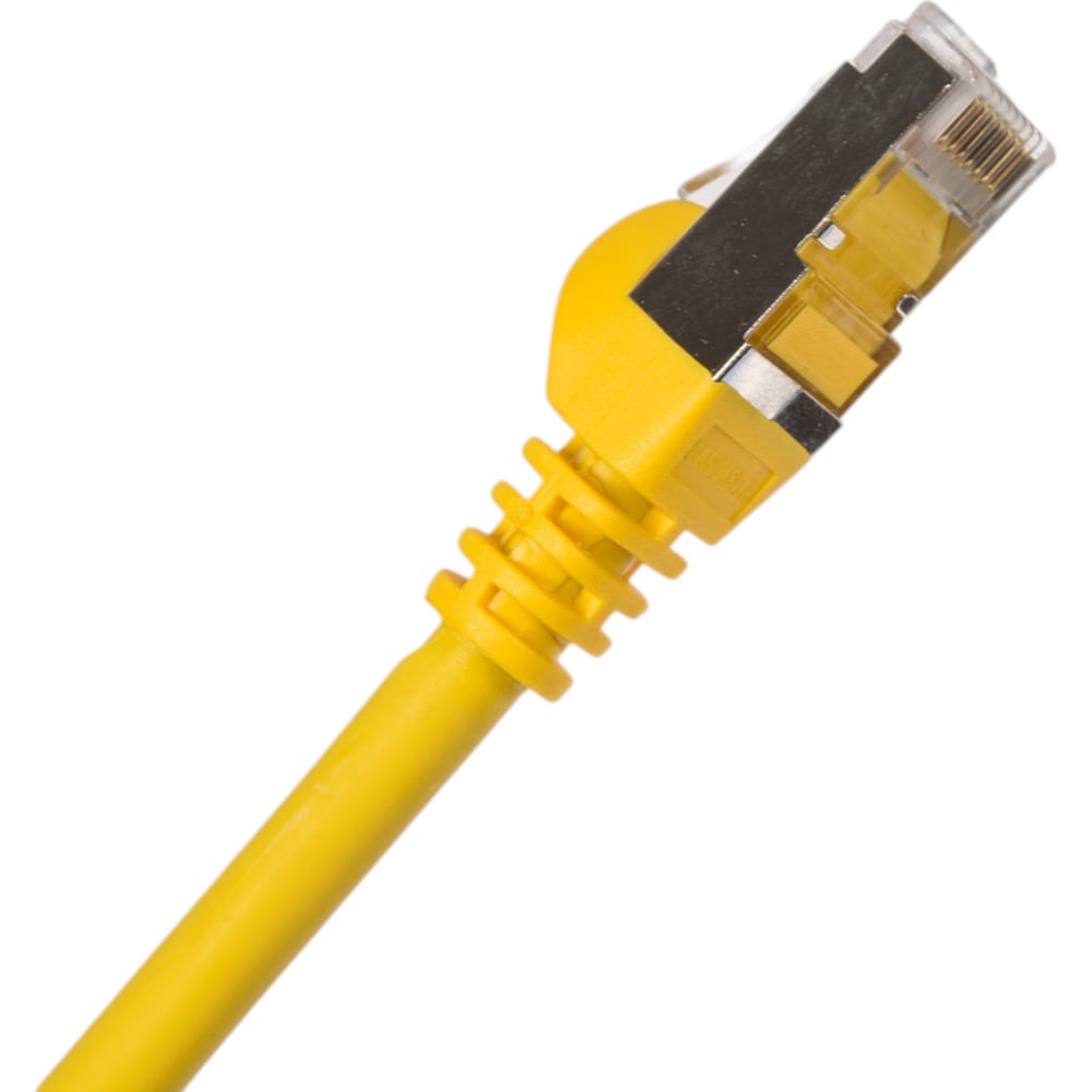 Патч-корд LANMASTER RJ45 - RJ45, 4 пары, S/FTP, категория 6A, 0.5 м, желтый, LSZH, LAN-PC45/S6A-0.5-YL
