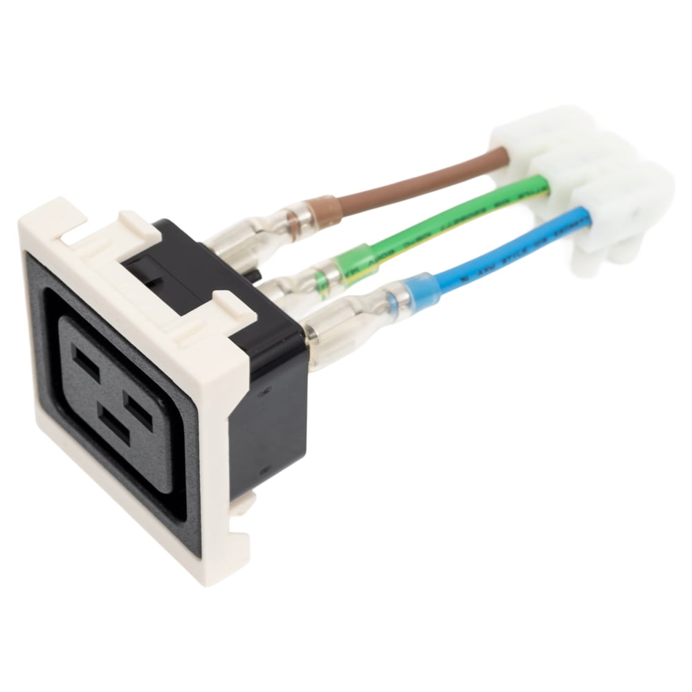 Изображение товара Розетка LANMASTER IEC 60320 C19, 16A, 250V, формата Mosaic, 45x45 мм