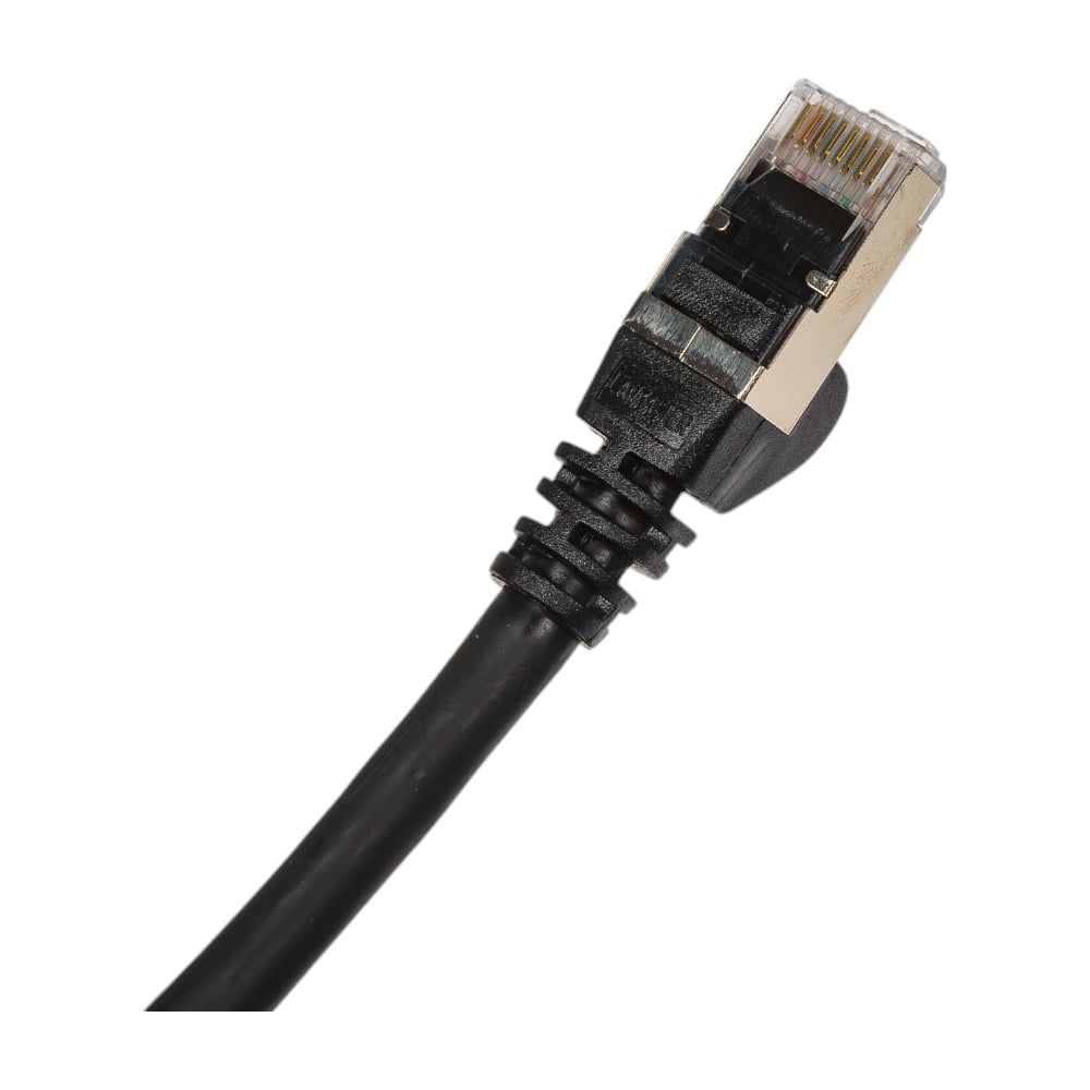 Патч-корд LANMASTER RJ45 - RJ45, 4 пары, S/FTP, категория 6A, 1.5 м, черный, LSZH, LAN-PC45/S6A-1.5-BK