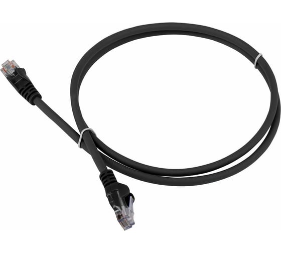 Изображение товара Патч-корд LANMASTER RJ45 - RJ45, 4 пары, UTP, категория 5е, 10 м, черный, LSZH, LAN-PC45/U5E-10-BK