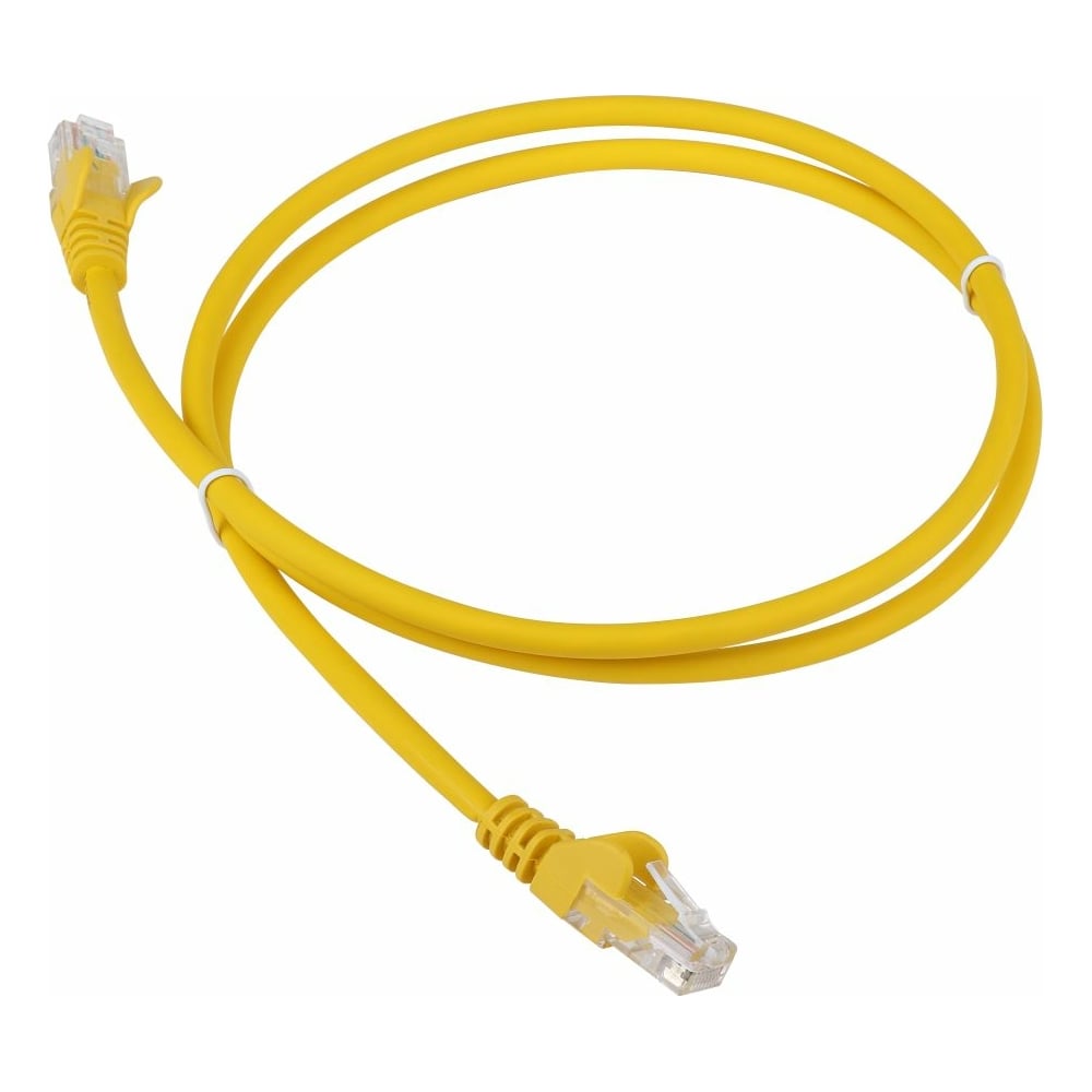 Патч-корд LANMASTER RJ45 - RJ45, 4 пары, UTP, категория 5е, 10 м, желтый, LSZH, LAN-PC45/U5E-10-YL