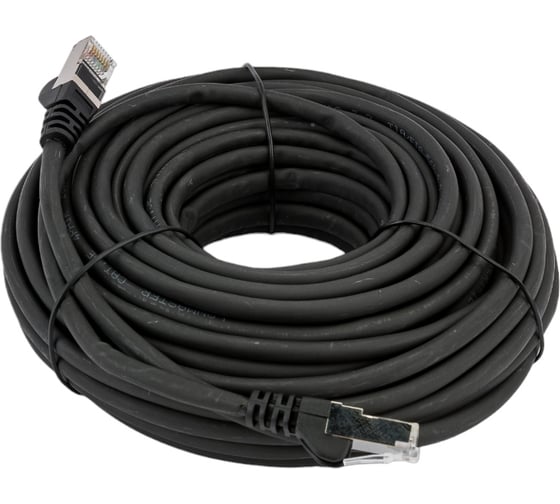 Изображение товара Патч-корд LANMASTER RJ45 - RJ45, 4 пары, FTP, категория 5е, 15 м, черный, LSZH, LAN-PC45/S5E-15-BK