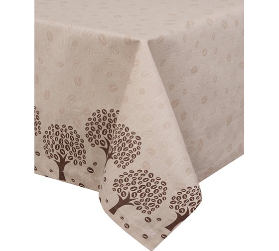 Изображение товара Скатерть Guten Morgen рогожка, Кофейные деревья, 140x150 см СР-КДР-140-150