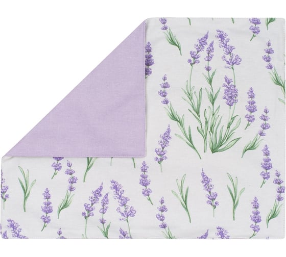 Изображение товара Подставка, салфетка под приборы Guten Morgen рогожка, Лаванда, комби, 35x45 см СС-Лав-35-45