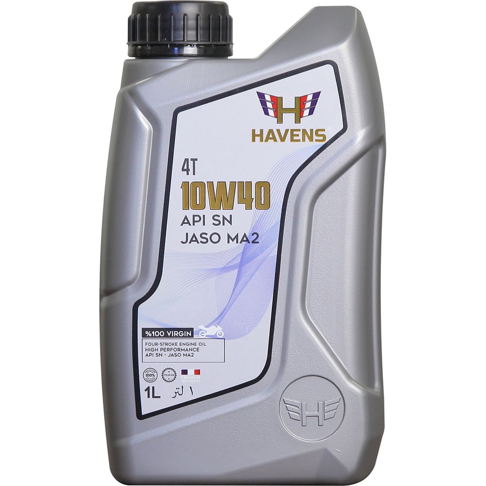 Масло 4T SAE 10W40 API SN JASO MA/MA 2 1L HAVENS H4T10W40SNMA21
